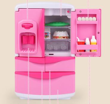 360Home Kinderspielzeug Haushaltsgeräte rosa Kühlschrank Küche Spielzeug